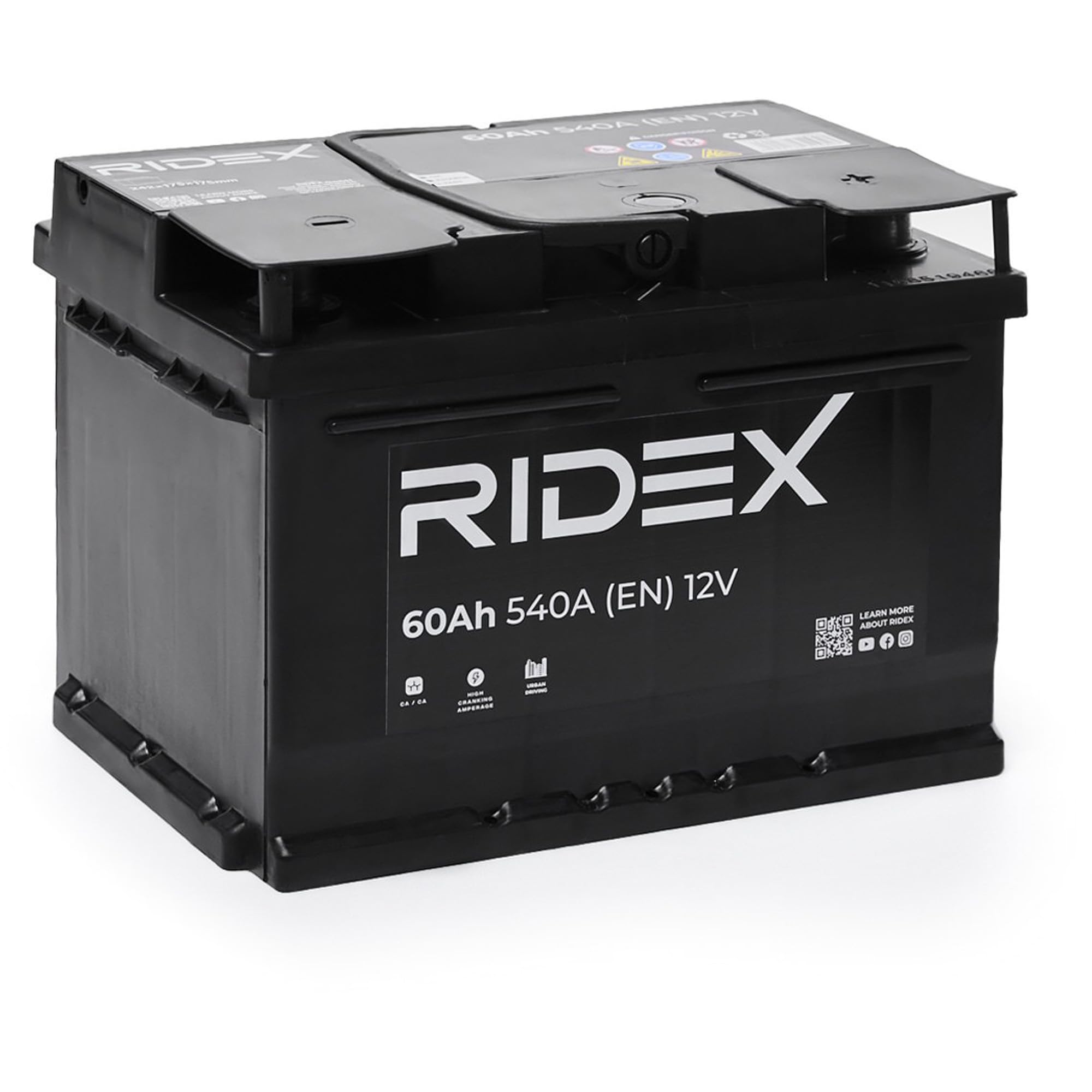 RIDEX Batterie 60, Ah 540, A/​EN 1S0055 L 242mm B 175mm H 175mm