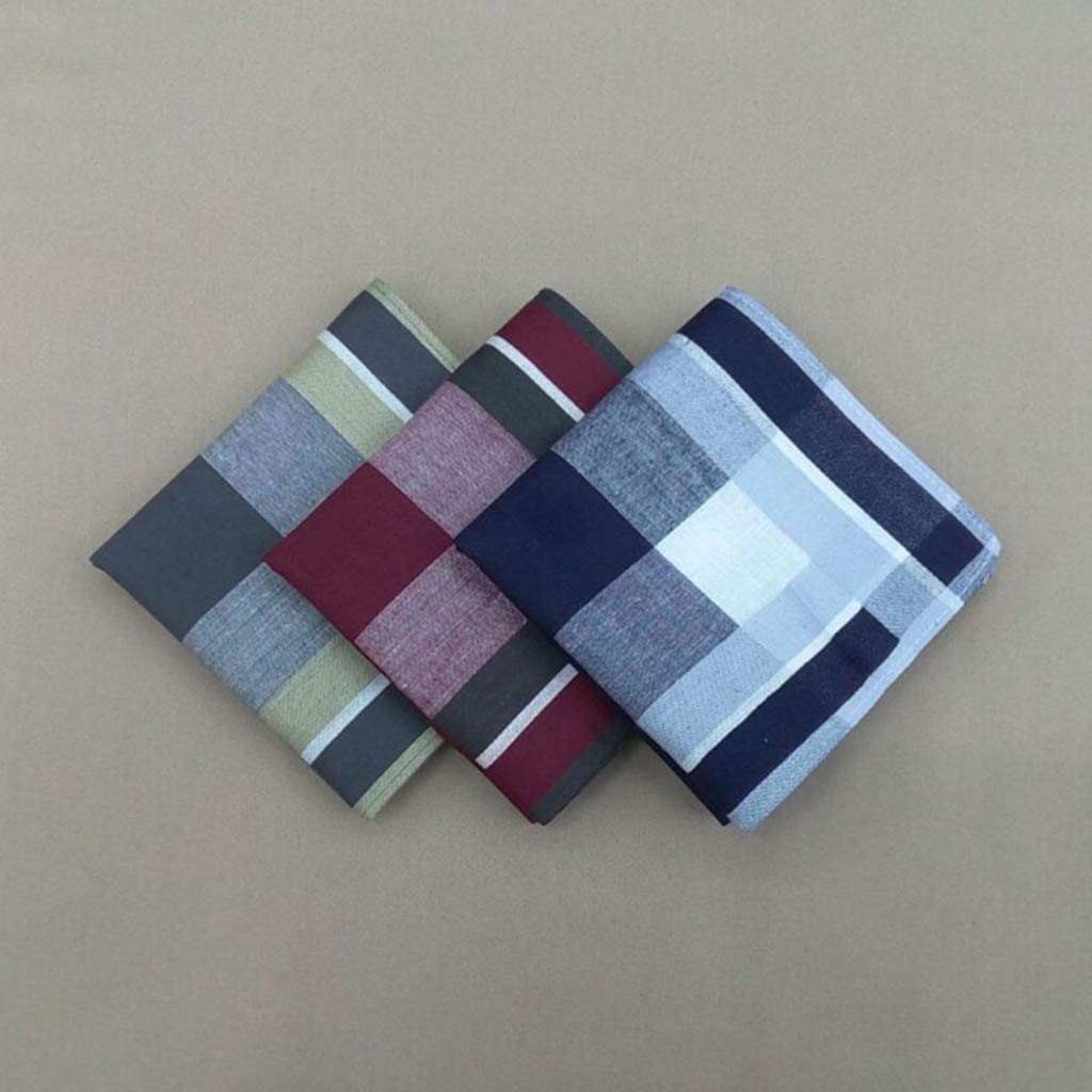 12x 100% Baumwolle Plaid Taschentücher Taschentuch Einstecktuch Stofftaschentücher 40cm für Männer Frauen