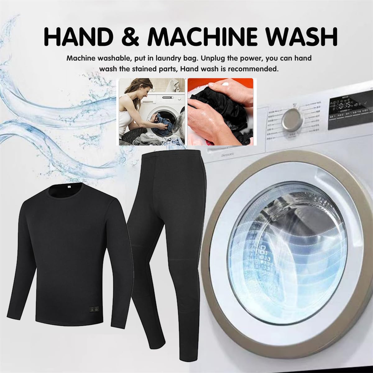 Ropa Interior térmica para Hombre y Mujer, Traje de 28 Zonas, Ropa Interior térmica eléctrica USB, Camisa y Pantalones con Forro Polar, Parte Superior e Inferior.