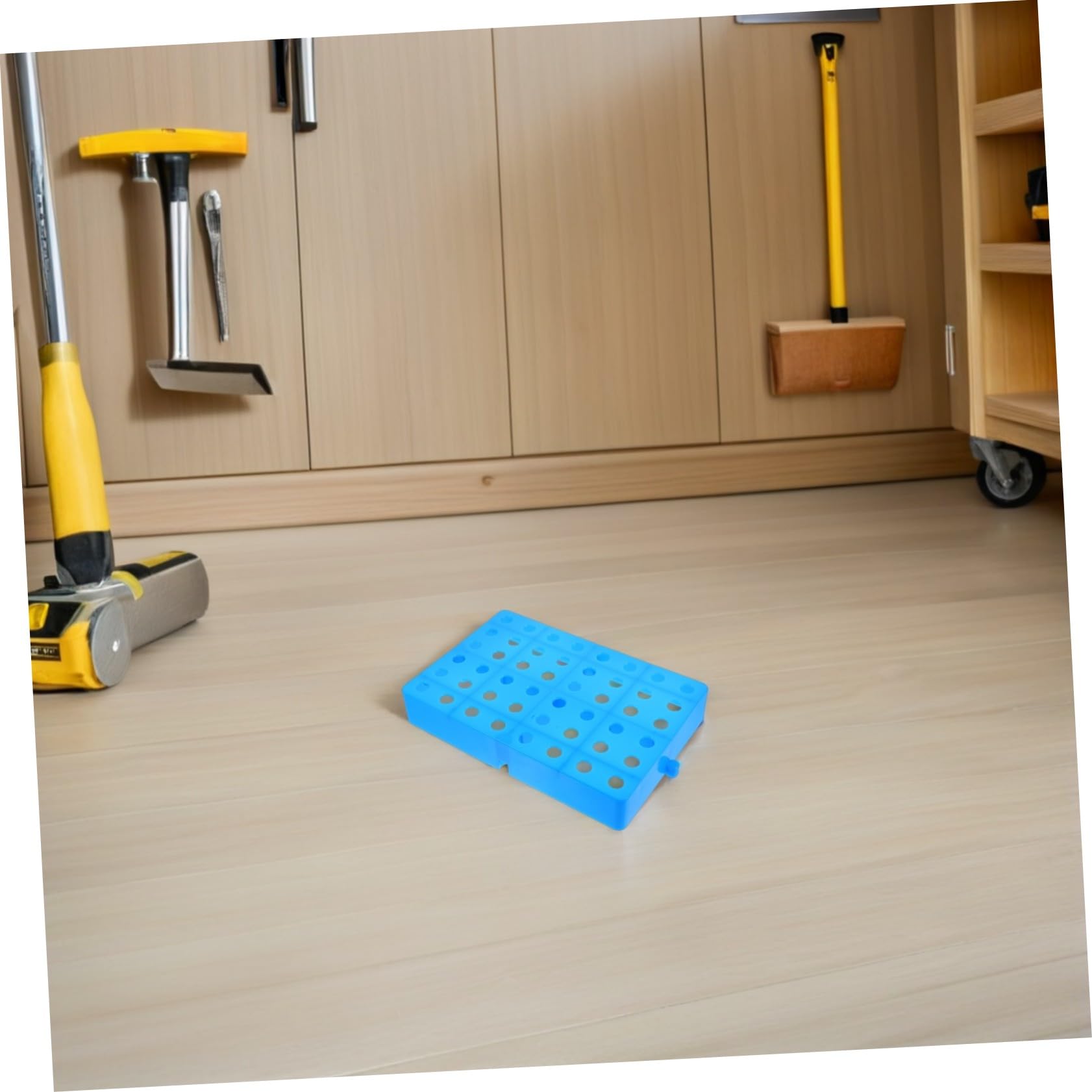 Lot De 2 Plateformes De Palettes en Plastique Légères Et Perforées pour Rangement dans Un sous-Sol Humide avec Grilles Respirantes Bleu