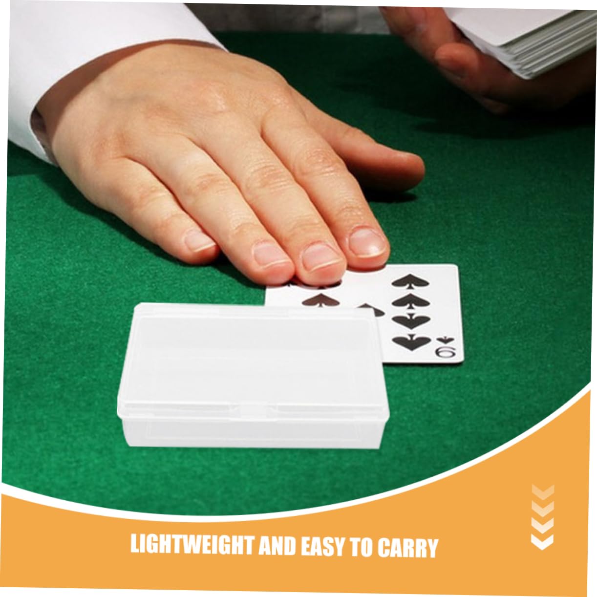 12pezzi Scatola Carte Plastica Trasparente Con Incernierato Scatola Rettangolare Per Riporre Carte Da Gioco Perline Gioielli e Articoli Artigianali