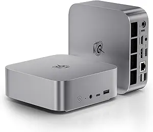 Beelink SER8 Mini PC, AMD Ryzen 7 8745HS(up to 4.9GHz), 32GB DDR5 1TB PCIe4.0 SSD, AMD Radeon 780M Mini Desktop Computer 4K Triple Display HDMI 2.1+DP+USB4/WiFi 6/BT5.2/2.5G LAN, Office/Home/Gaming PC