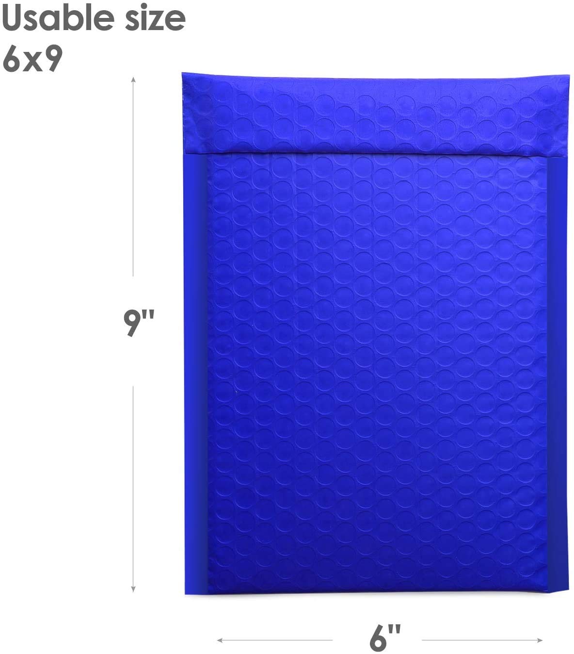 Switory 50 sobres acolchados de burbujas de polietileno A5, con forro de burbujas, autoadhesivos, para embalaje, 15,3 x 22,9 cm, color azul