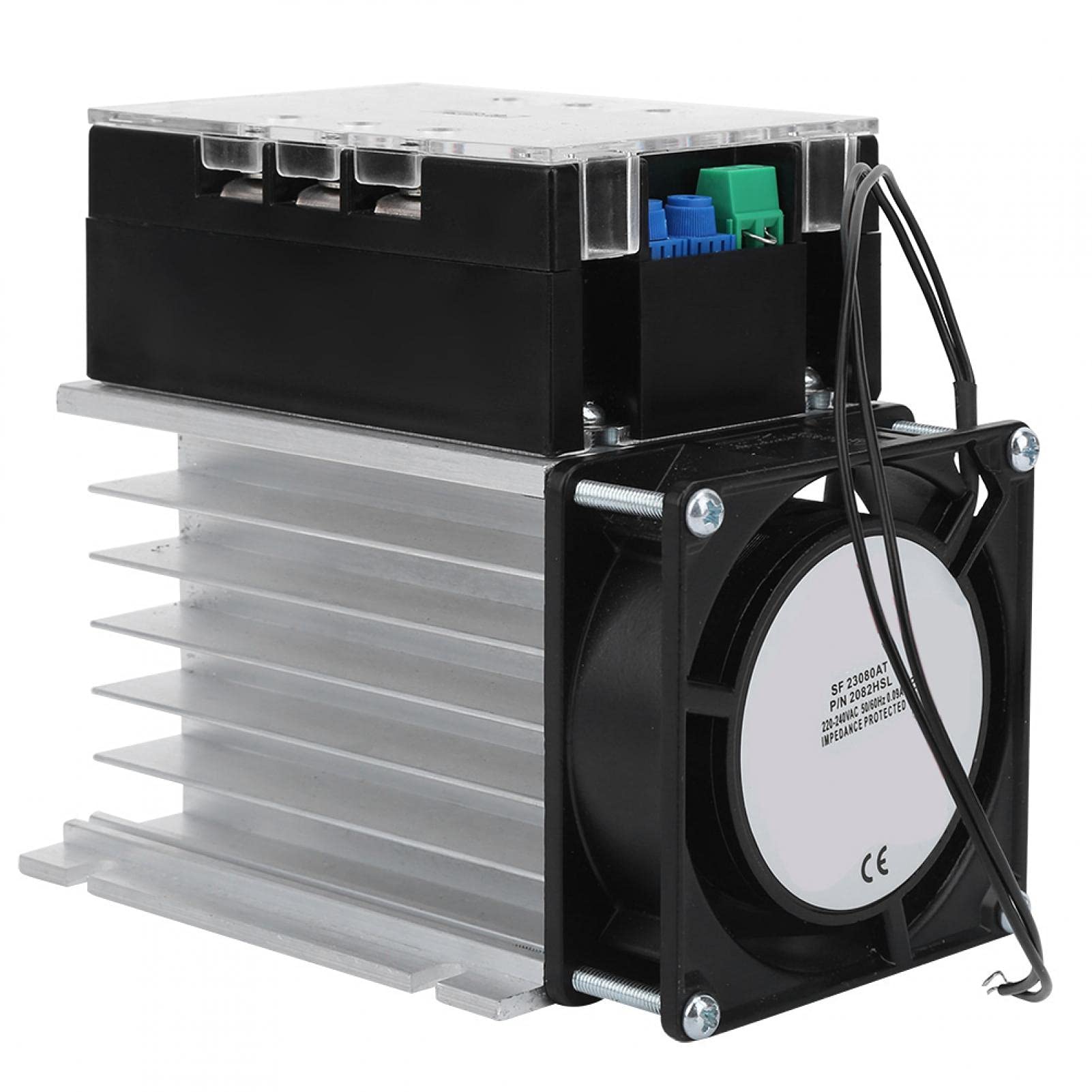 Modulo Avviamento Graduale Trifase per Motori Industriali con Dissipatore Alluminio - Soft Starter Controller per Trasportatori e Compressori con Protezione Sovraccarico e Avvio Morbido