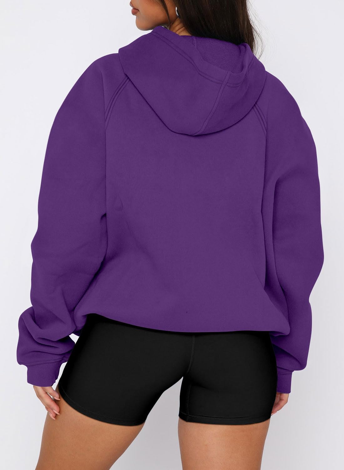 onlypuff Women Pullover Sweatshirt Long Sleeve Hoodies Kangaroo Pocket Fleece Basic Sweater - Image 3