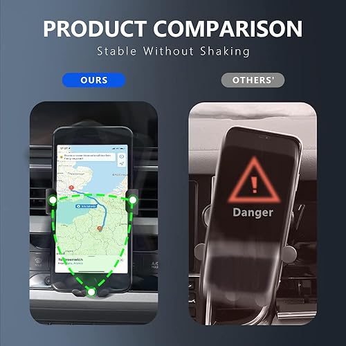 Miniatura 5 de BEERTE Soporte de teléfono de automóvil para Toyota Camry 2020-2023, ventilación de aire ajustable de rotación de 360 , soporte de teléfono celular