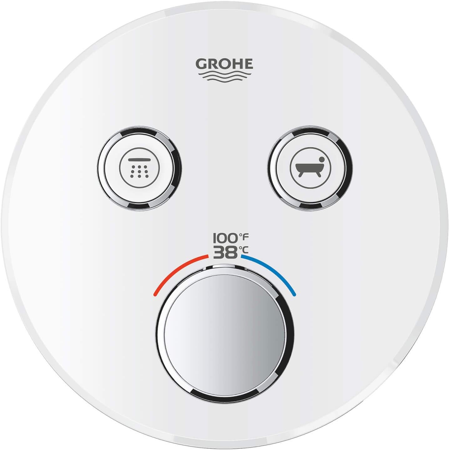 Review Discount GROHE Grohtherm Smart Control Dual Function Thermostatic Round Trim with Control Module Limited Discount GROHE Grohtherm Smart Control Dual Function Thermostatic Round Trim with Control Module