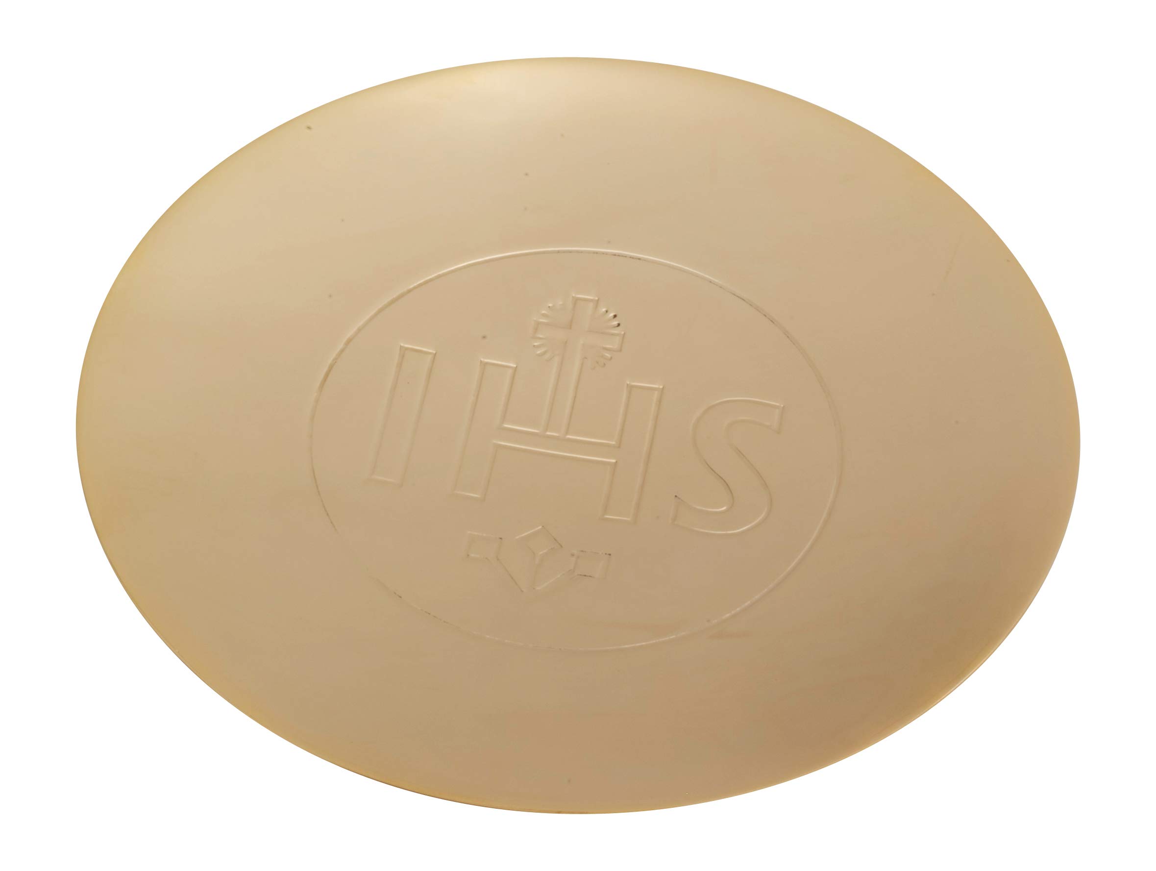 Patente con IHS dorado y acabado pulido de 14 cm para un altar solemne y elegante