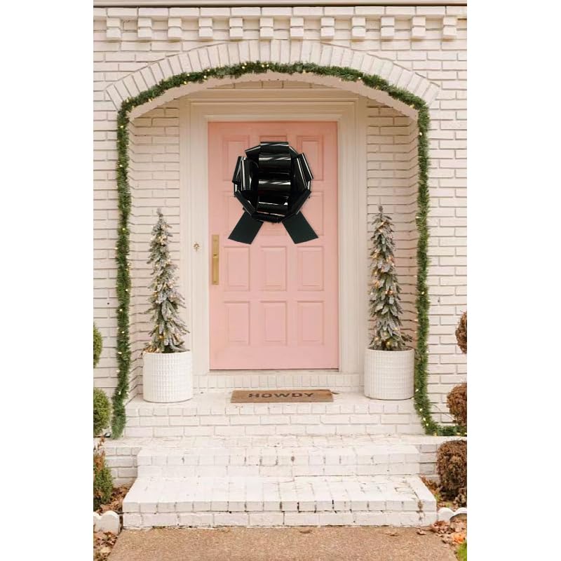 Image of 1Pcs 14 Inch Giant Large Pull Bow Big Bow,Great Gift Bows for appliances,Bikes,Table Decorations and Party Events (Metallic Black)
