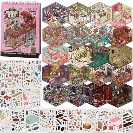 Afufu Pegatinas Terror Infantiles Adultos, 20 Sets Escenas 3D Casa en Miniatura DIY Scene Sticker, Libro Pegatinas Reutilizables, Juego Creativo Relajación Antiestrés Regalo Artesanal Diversión | Ya disponible en tu tienda friki favorita! En mundofriki.es! Afufu Pegatinas Terror Infantiles Adultos, 20 Sets Escenas 3D Casa en Miniatura DIY Scene Sticker, Libro Pegatinas Reutilizables, Juego Creativo Relajación Antiestrés Regalo Artesanal Diversión | Ya disponible en tu tienda friki favorita! En mundofriki.es!
