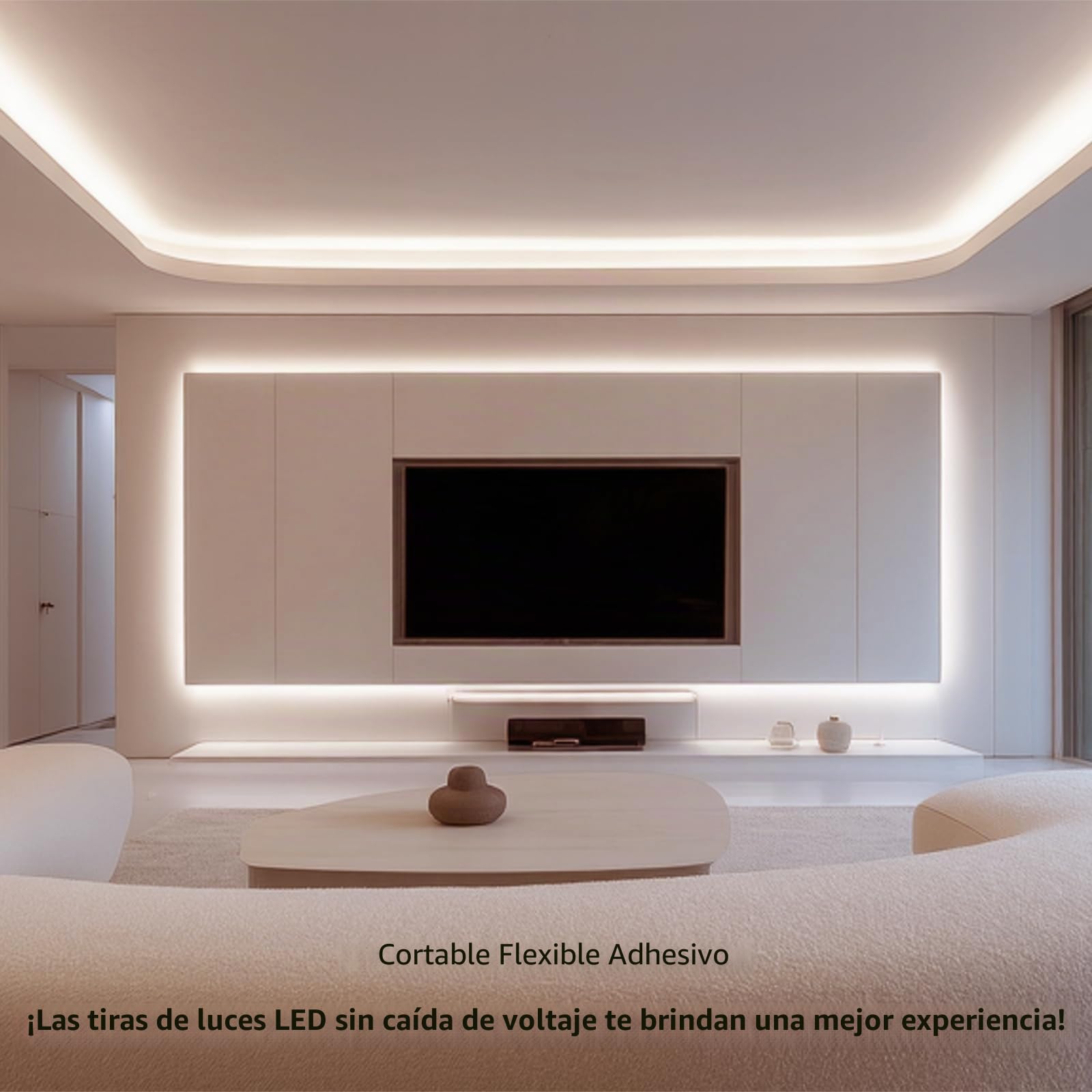 BENLUN Luces LED COB Habitacion IC de Corriente Constante 24V 20 Metros | 4000K Blanco Natural Tira LED de Interior Adhesiva 150W CRI 90+ con Transformador para habitacion, Techo, Cocina, Gaming