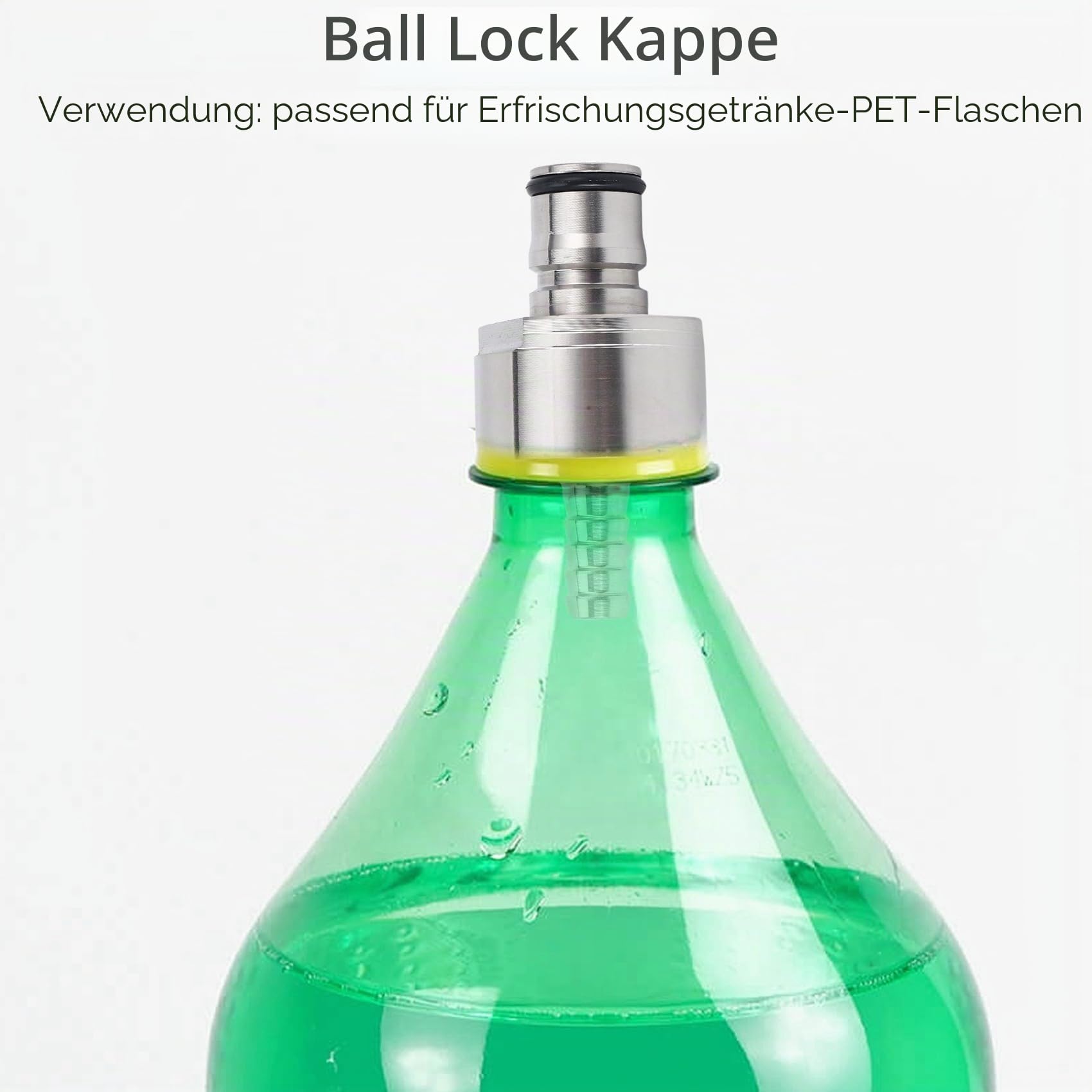 2Pcs / Lot 304 Edelstahl Carbonation Cap 5/16 Barb, Ball Lock Typ, Fit Soft Drink PET Flaschen, Homebrew Kegging