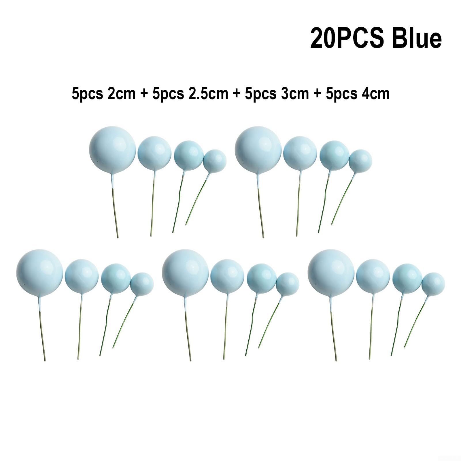 Palline decorative per torte, 32 pezzi, 4 colori combinati, per