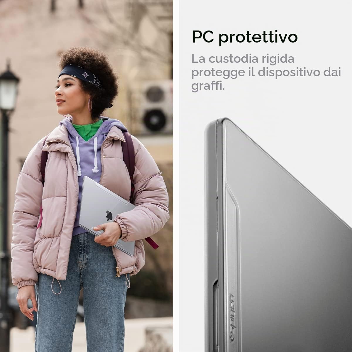 Spigen Cover Thin Fit Compatibile con MacBook Pro 16 pollici M5/M4/M3/M2/M1/Pro/Max (2026-2021) - Crystal Clear (Trasparente)