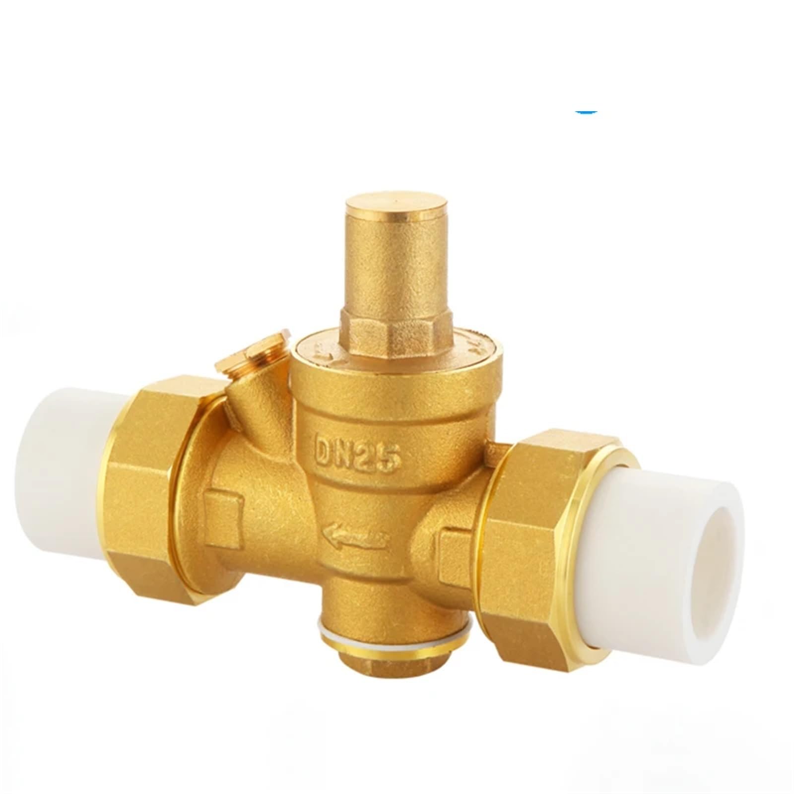 zawór redukcyjny ciśnienia, Zawór redukcyjny ciśnienia PPR do kleju topliwego, mosiężny, regulowany, różne rozmiary(Valve With Gauge,PPR20)