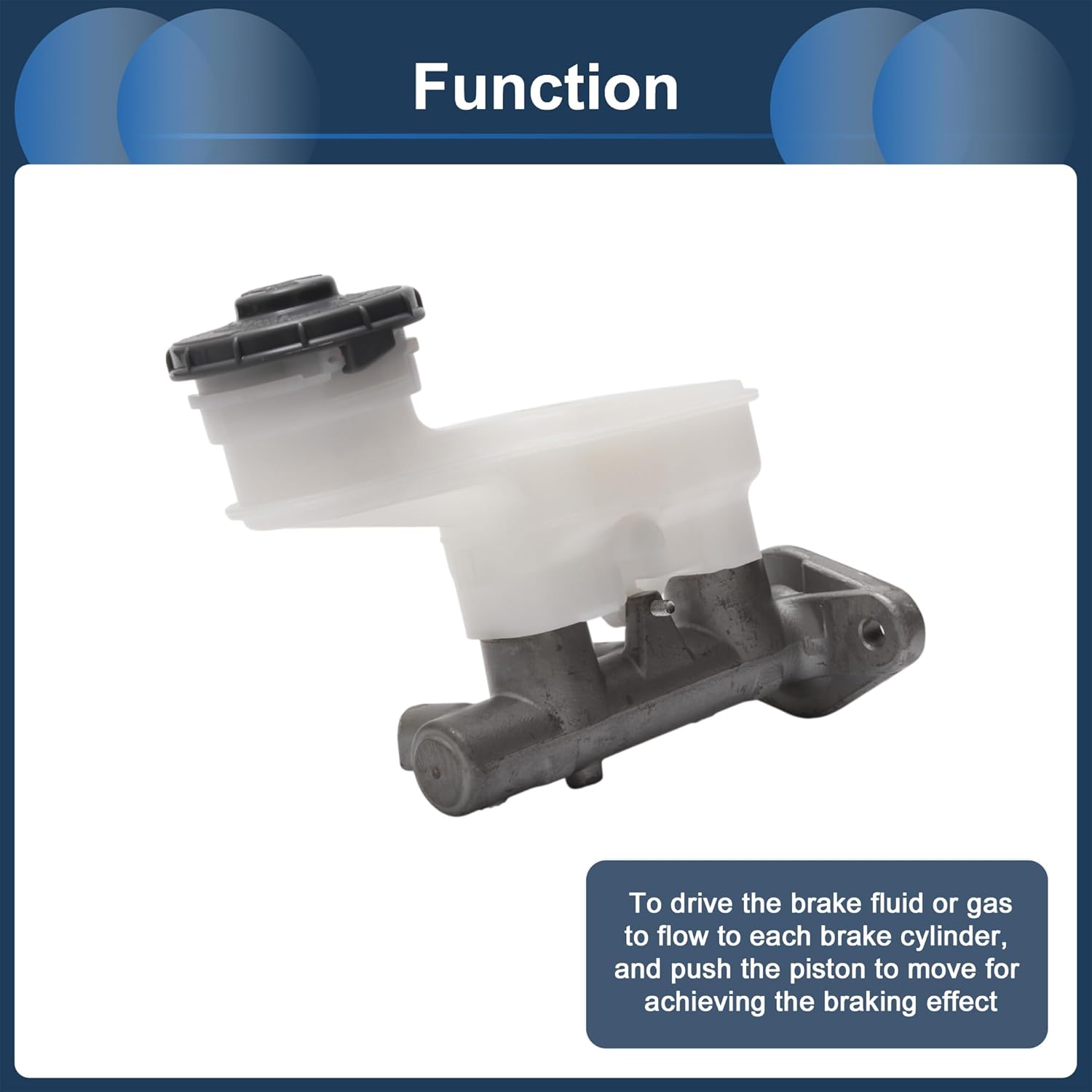 Brake Master Cylinder with Reservoir No.46100SENH51 for Honda Fit 2005-2008(GD1/3/6/8) Hydraulic Master Cylinder Silver Tone Aluminum Alloy 1 Pcs
