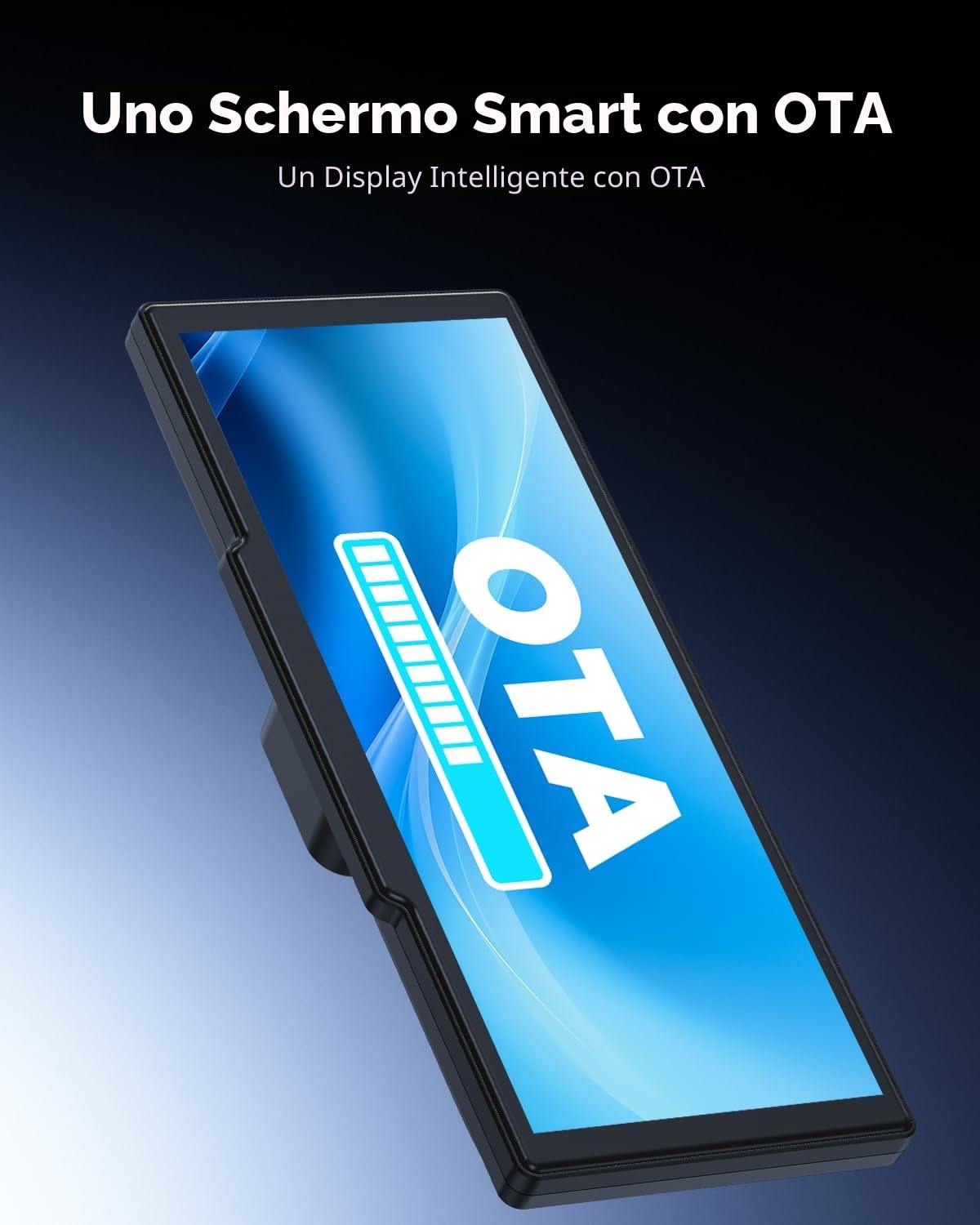 Schermo Portatile Wireless da 8，1" Car Play per Apple CarPlay & Android Auto, Aggiornamenti OTA, Telecamera di Retromarcia, Mirror Link, Bluetooth 5.0, Controllo Vocale, Navigazione GPS, FM