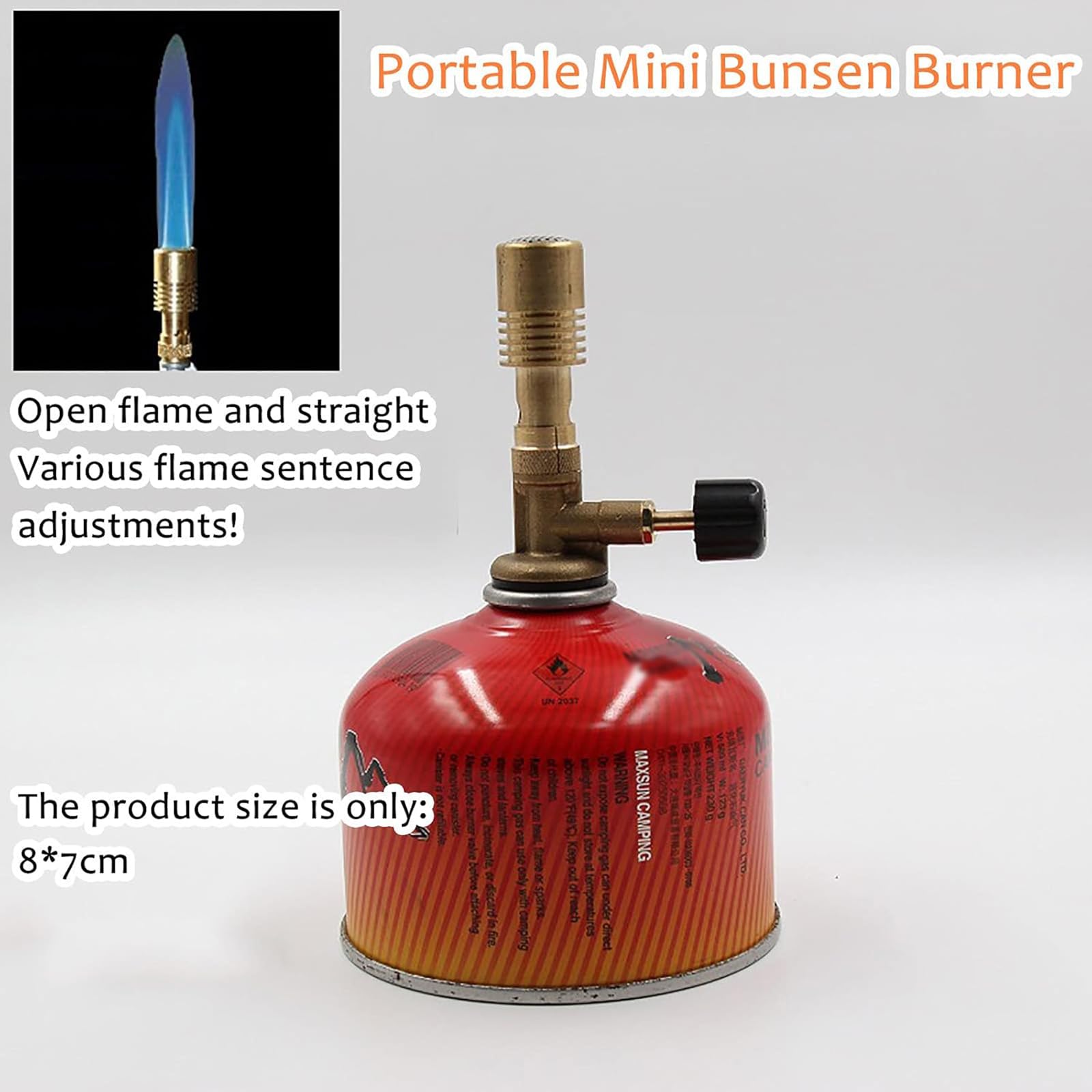 Brûleur Bunsen Portable En Laiton - Butane - Avec Allumage - Pour Soudure & Laboratoire - 131g