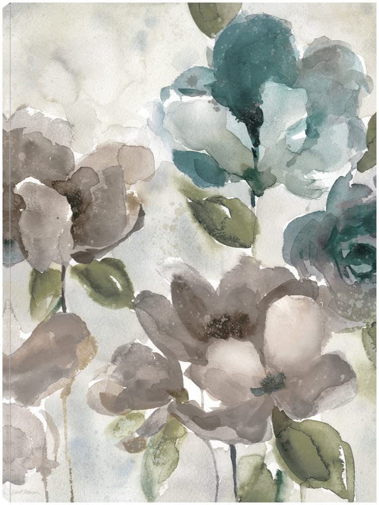 Fine Art Canvas Topaz Garden II Canvas Wall Decor by Artist Carol Robinson for Living Room Bedroom Bathroom