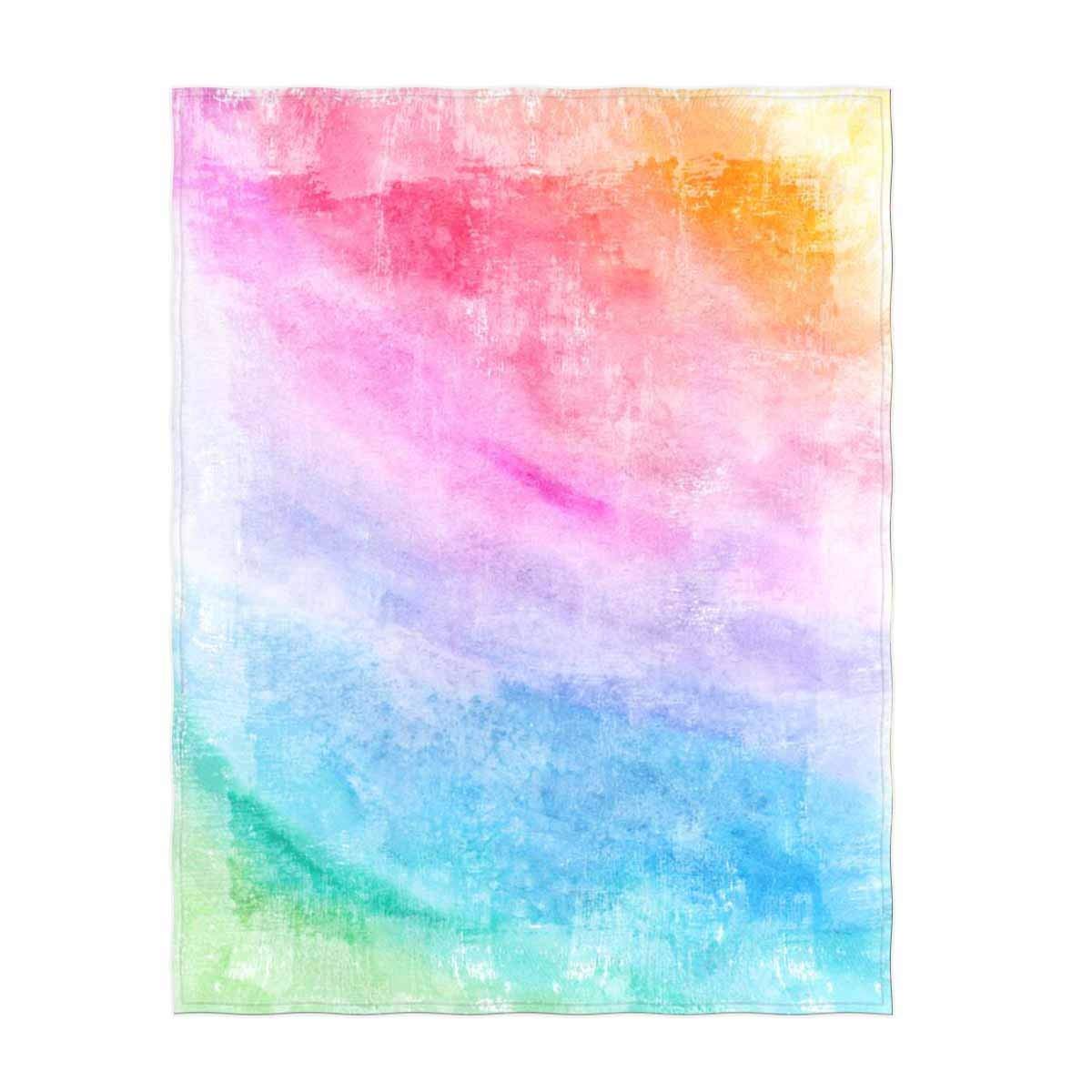 kksme 58 x 80 Inch Beautiful Rainbow Colour Super Soft Throw Blanket for Bed Sofa Lightweight Blanket for All Seasons