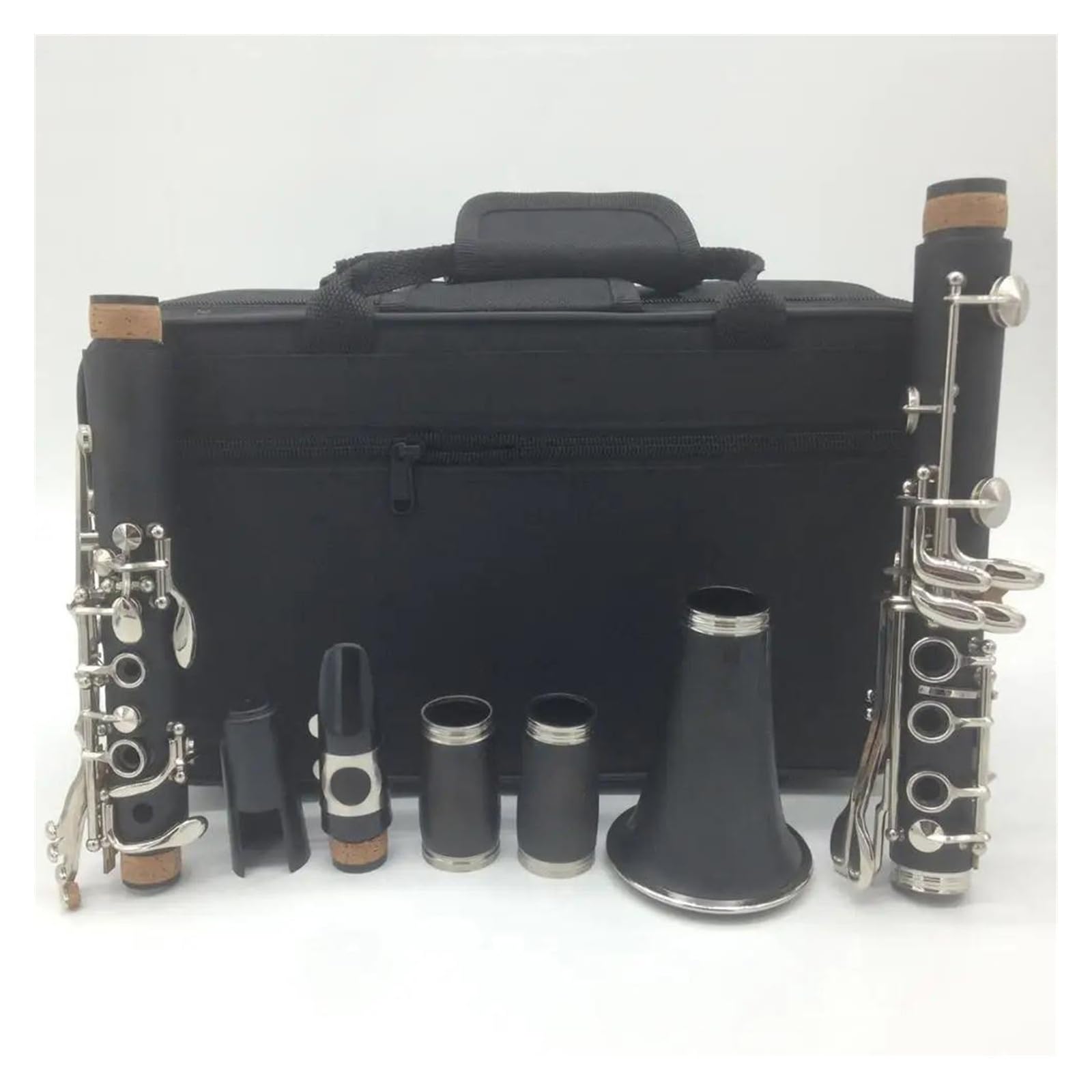 17 Teclas Teclas De Cuerpo De Baquelita Clarinete En Tono Bb Instrumentos De Clarinete Con Llave Chapada En Plata Con Boquilla Kit de Clarinete