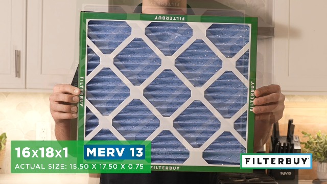 Image of Filterbuy 16x18x1 Air Filter MERV 13 Smoke & Allergy Defense (4-Pack)