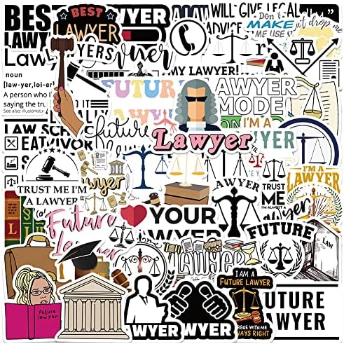 Lawyer Stickers,Scales of Justice Stickers,Water Bottle Laptop Stickers,Lawyer Gifts for Men Women