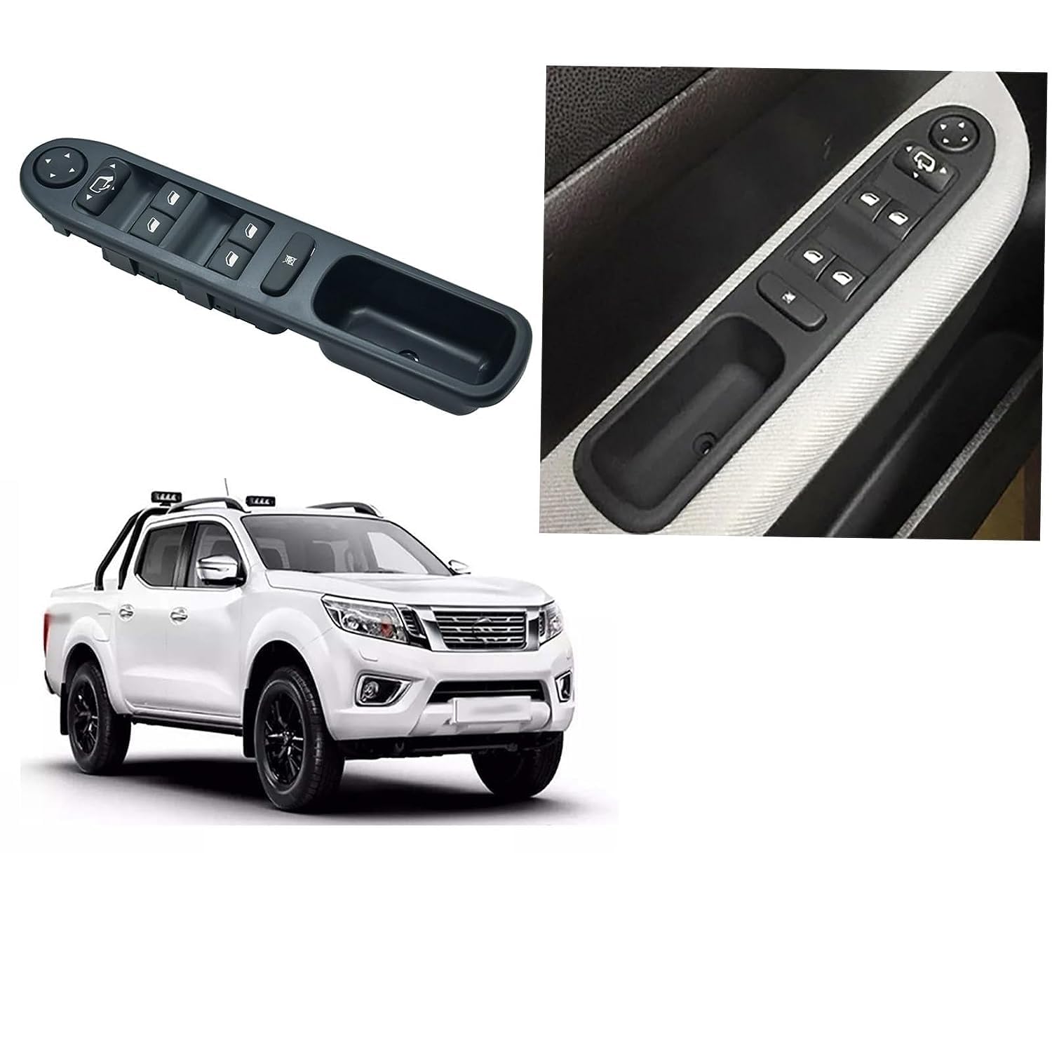 Bouton Leve-Vitre Conducteur Pour Peugeot 307 - Commande 4 Vitres Électriques Noir