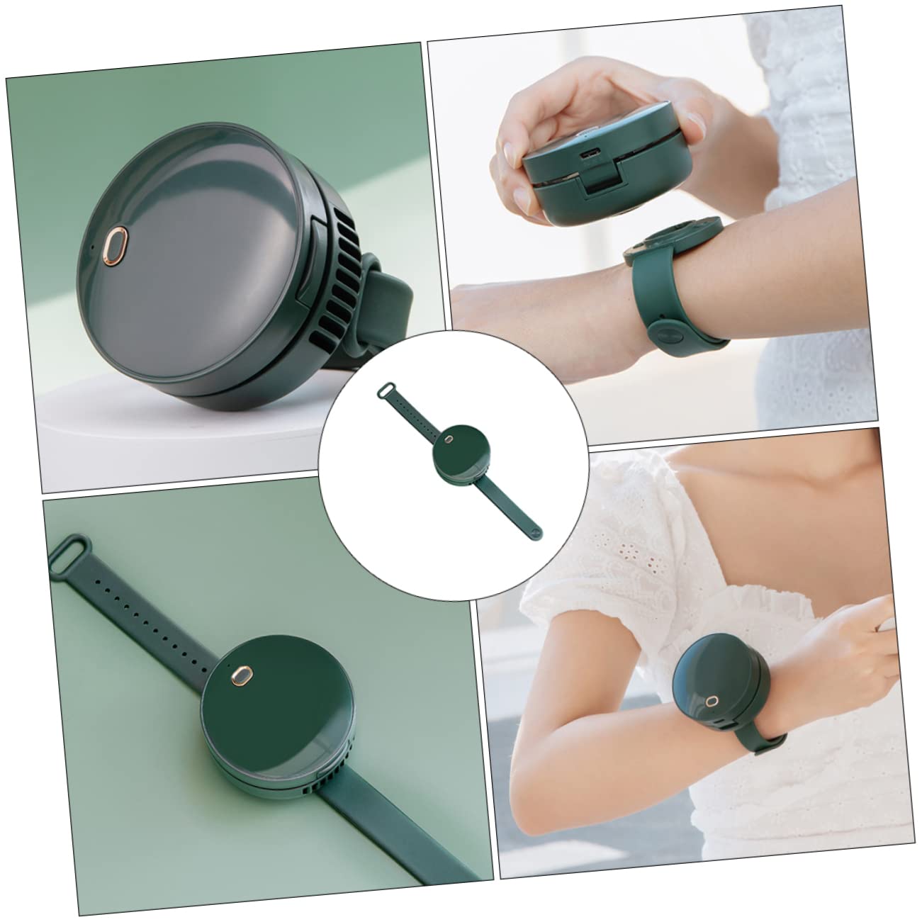 Cabilock Lot De 2 Ventilateurs Rechargeables Pour Montre Mini-Batterie Externe Mini-Ventilateur Portatif - Portatif Pour Poussette Berceau Ceinture