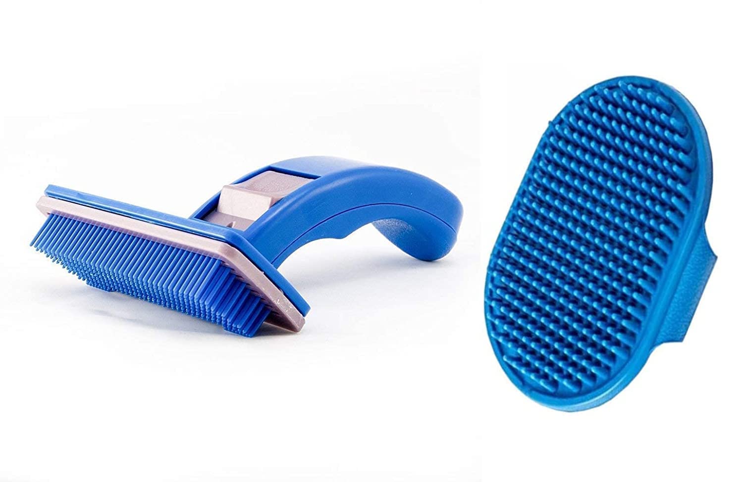 PSK PET MART Professional Self-Cleaning Slicker Grooming Brush Combo (with Massage Brush - Color May Vary) for Dogs and Cats, Dog Grooming Hair Massager + Self Cleaning Slicker Hair Removal Brush (B09Q4F75BP) Amazon Price History, Amazon Price Tracker