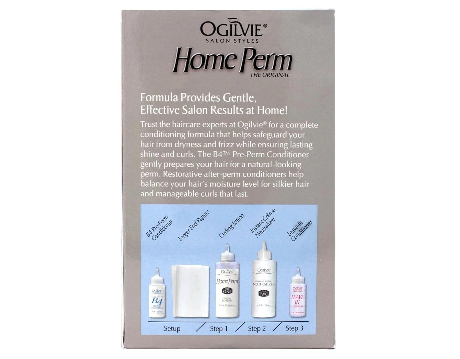 Ogilvie The Original Home Perm Dauerwelle Set für normales Haar Langfristige Locken und Wellen