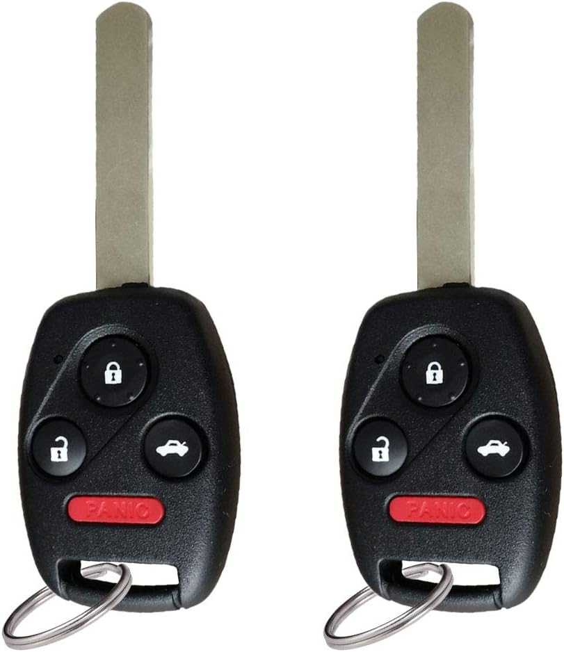 YITAMOTOR Key Fob Replacement for OUCG8D-380H-A Uncut Car Ignition Keyless Entry Remote Compatible for Honda Accord 2003-2007 (Pack of 2)