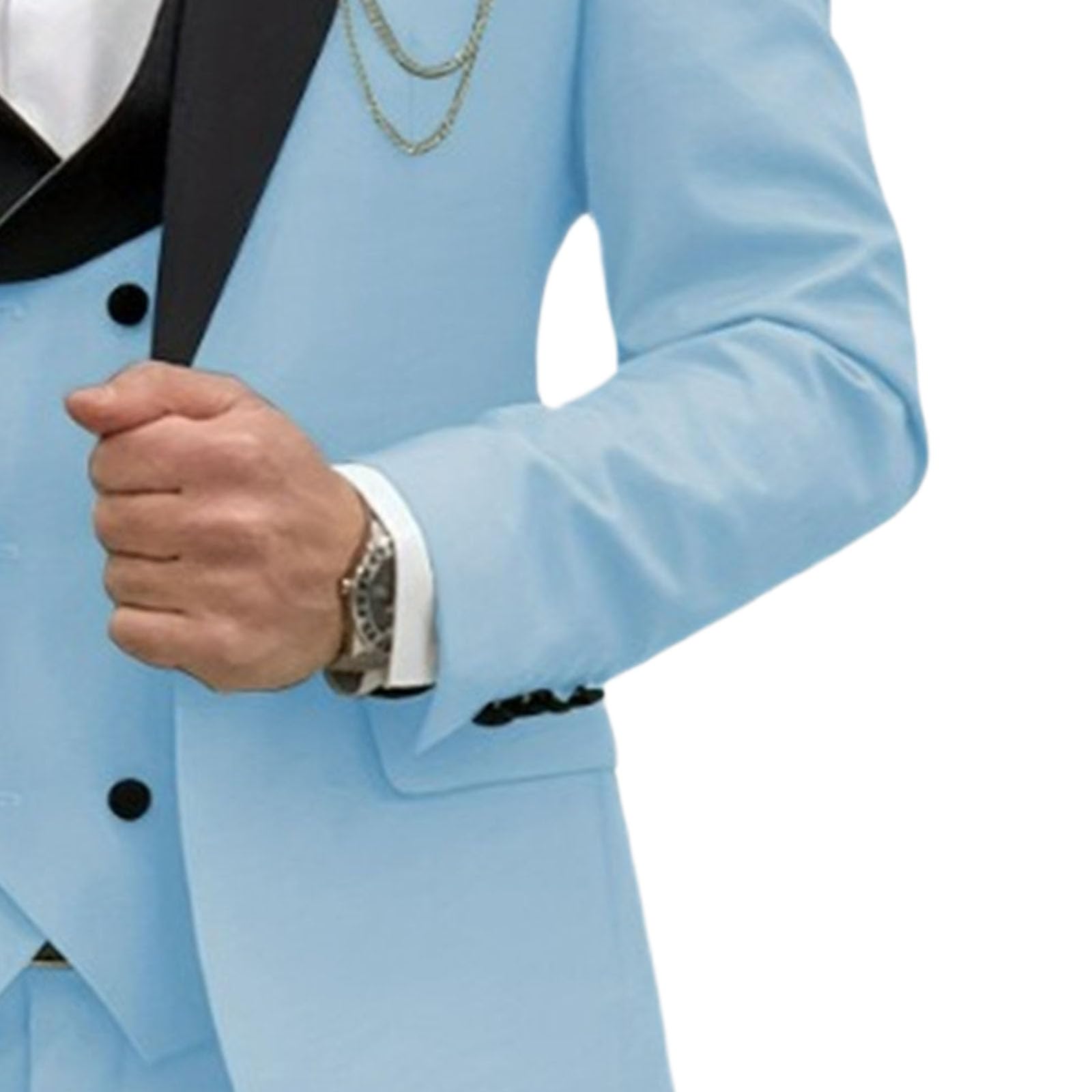 Traje de 3 Piezas para Hombre, Elegante, Ajustado, con Solapa de Pico, un botón, Formal, para Negocios, Boda, Fiesta, Chaqueta, Chaleco, pantalón, Conjunto Traje