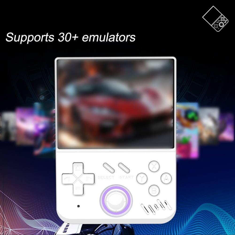 Console de jeu portable rétro portable écran 3D 3,5 pouces Mémoire extensible ABS léger plusieurs couleurs pour les jeux de voyage (A)