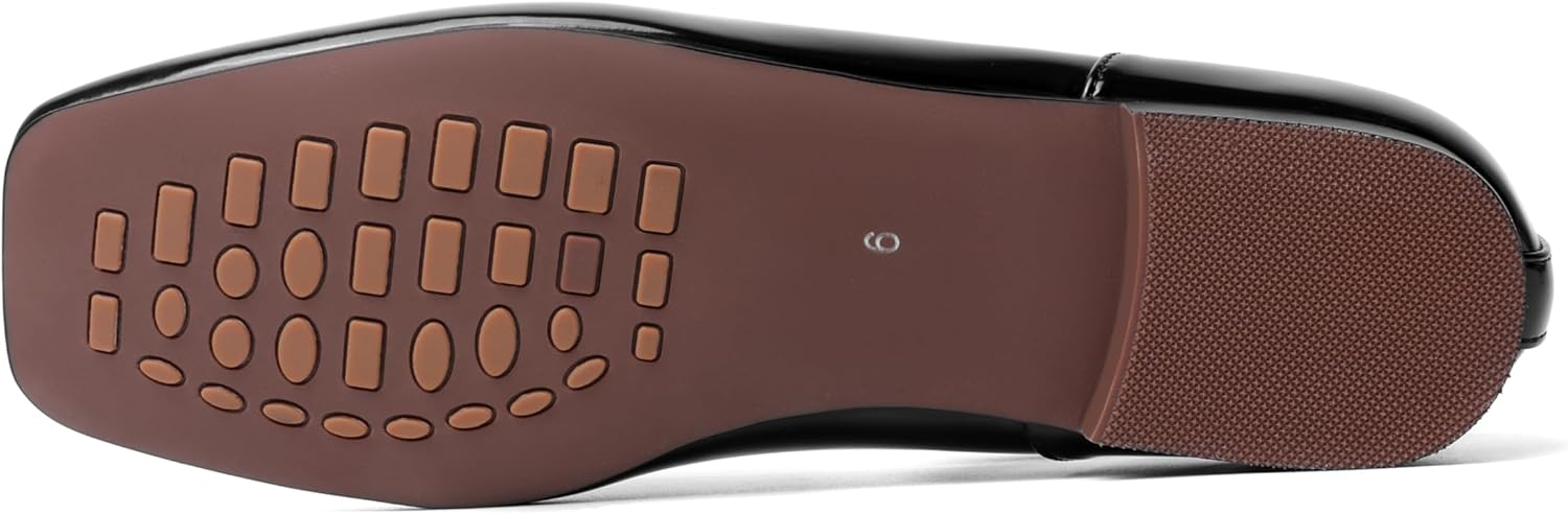 vivianly Mary Jane Shoes for Women Ballet Flats Shoes Buckle Ankle Strap Square Toe Flat Leather Party Dating Flats - Image 6