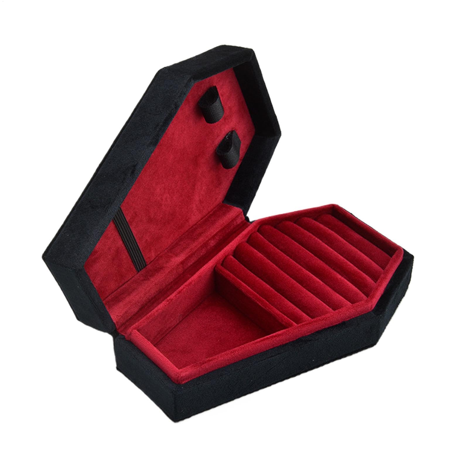 Boîte à bijoux cercueil portable et organisateur de voyage gothique