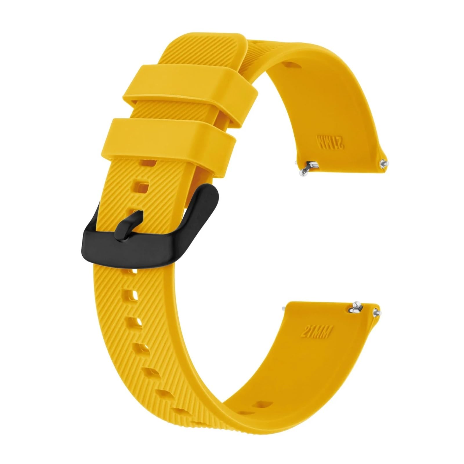 Cinturino, Cinturino Sportivo in Silicone for Uomo e Donna, Fibbia sabbiata(Yellow,20mm)