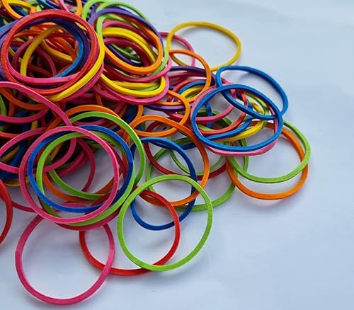 Miniatura 5 de Bandas elásticas de goma 500 unidades de 1 pulgada de goma multicolor surtidas elásticas para la escuela, el hogar, oficina, organización
