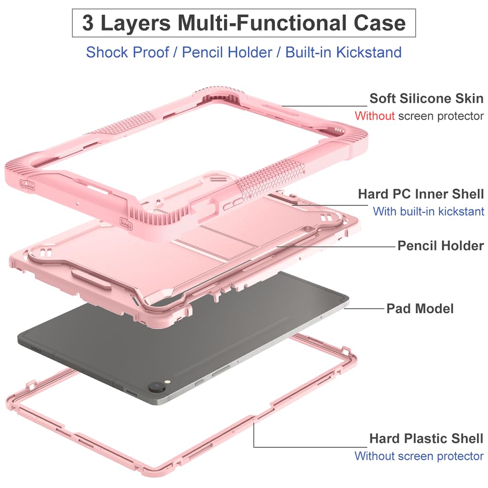 Étui Galaxy Tab S10 FE or rose finition premium antichoc chic - 6