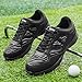 DZBAJRQM Men's Golf Shoes Fashion Low Top Spikeless Golf Shoes Outdoor Professional Sports Golf Shoes Men's Plus Size Golf Shoes Black