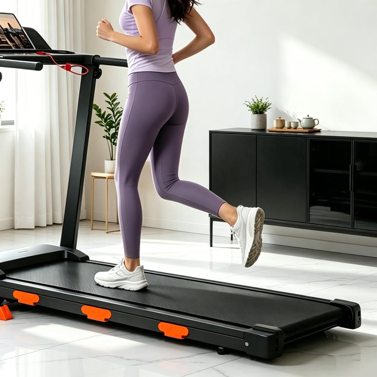 Tapis Roulant Salvaspazio con Inclinazione 15%, Tapis Roulant Elettrico 12KM/H, Pieghevole da Casa con Motore da 3.0 HP e Display LED, Carico Massimo 159KG