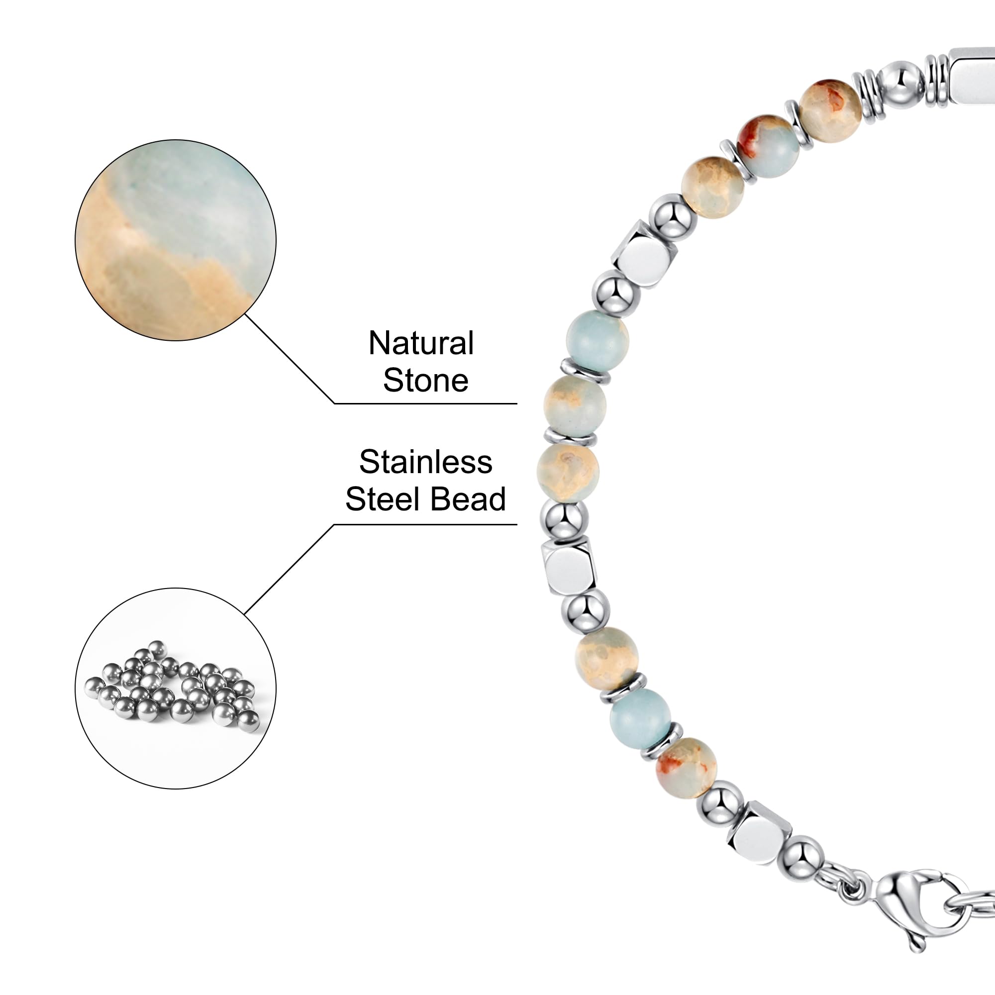 Beaded Bracelets for Women - Silver and Gold Boho Bracelets, Trendy Jewelry Gifts for Lover, Mom, Friends