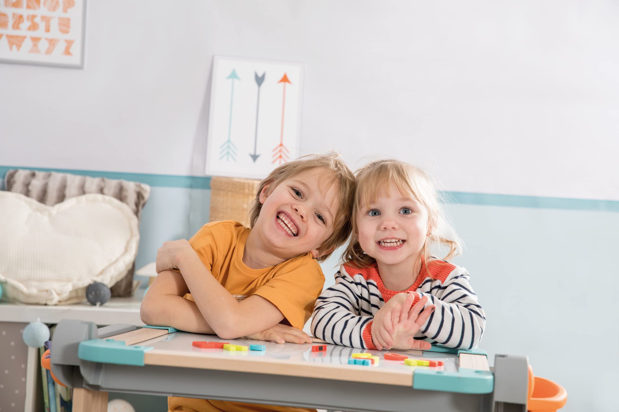 Smoby - Banco Scuola Modulo Space, 7600420301, + 3 Anni, in Legno, Pieghevole