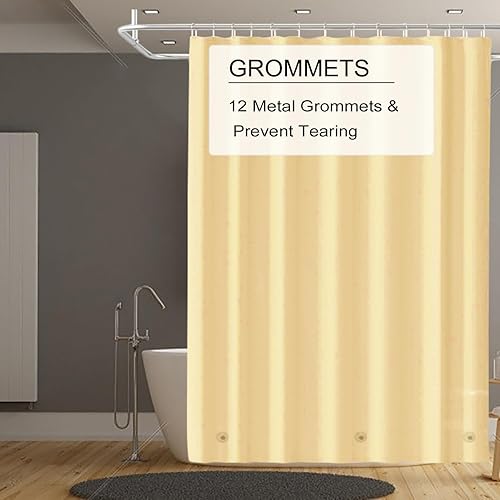 Miniatura 7 de Forro de cortina de ducha azul marino, forro de ducha 4G PEVA, cortinas de ducha impermeables de plástico, 72 x 72 pulgadas con agujeros de ojales,