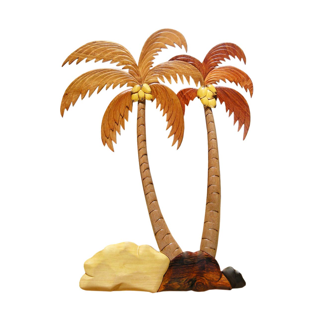 Buy Hawaiian Style Wood Wall Hanging Palm Tree 11.25 x 8.25 inch Online