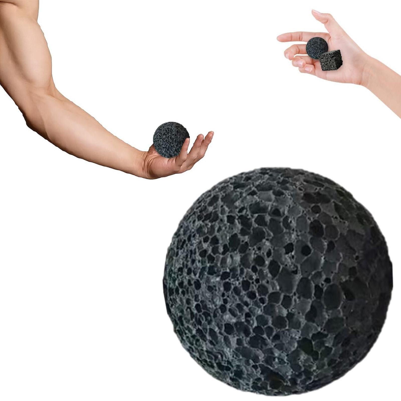 Callus Resurfacing Grip Strength Ball, Hand Grip Strengthener, Moon Ball Grip Trainer, Non-Scratch Textured Squeeze Ball for Climbing, Gym & Reducing Palm Sweating (1PC, 1.2 * 1.2in)