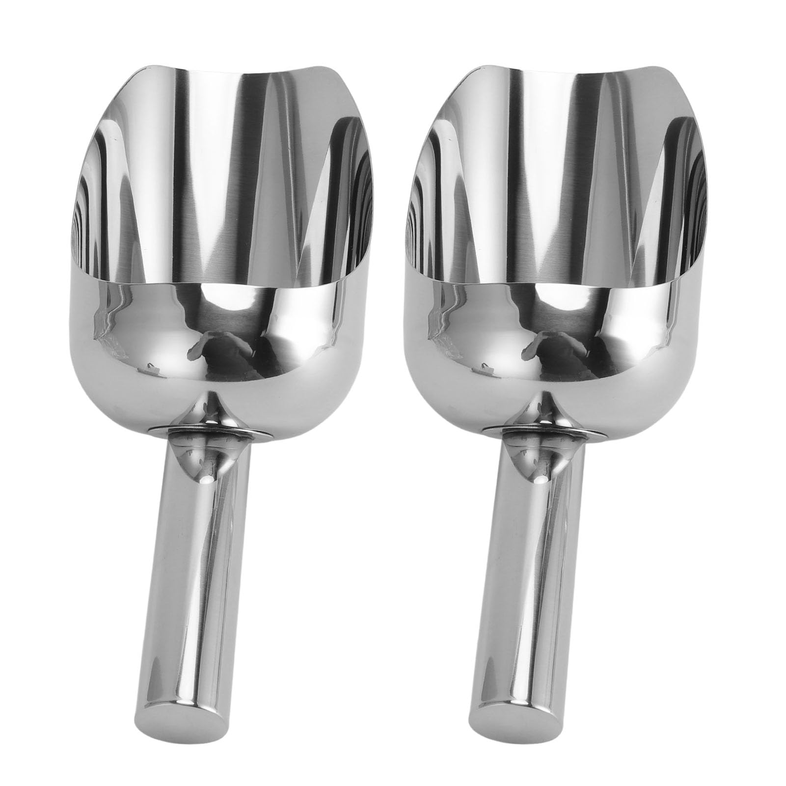 Cuillère à glace en acier inoxydable de grande capacité, cuillère à riz semi-circulaire polie pour fête en plein air à la maison