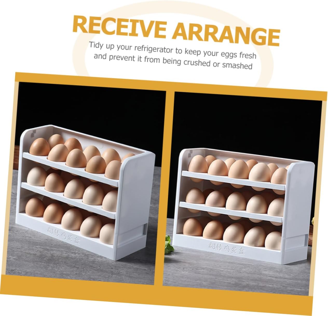 Alipis Refrigerator Organizer Capacity Storage Rack Deepened Slots for Kitchen and Fridge Household Preservation Tray for Easy Access and No Fragmentation