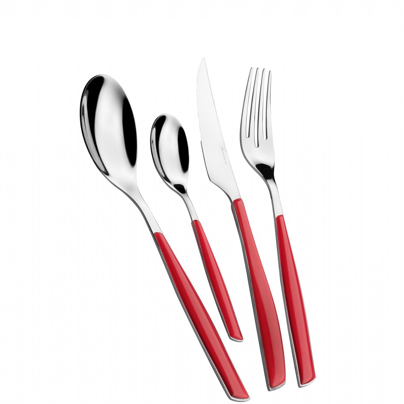 Bugatti Glamour 24-pcs Rouge ménagère couverts colorés 6 personnes
