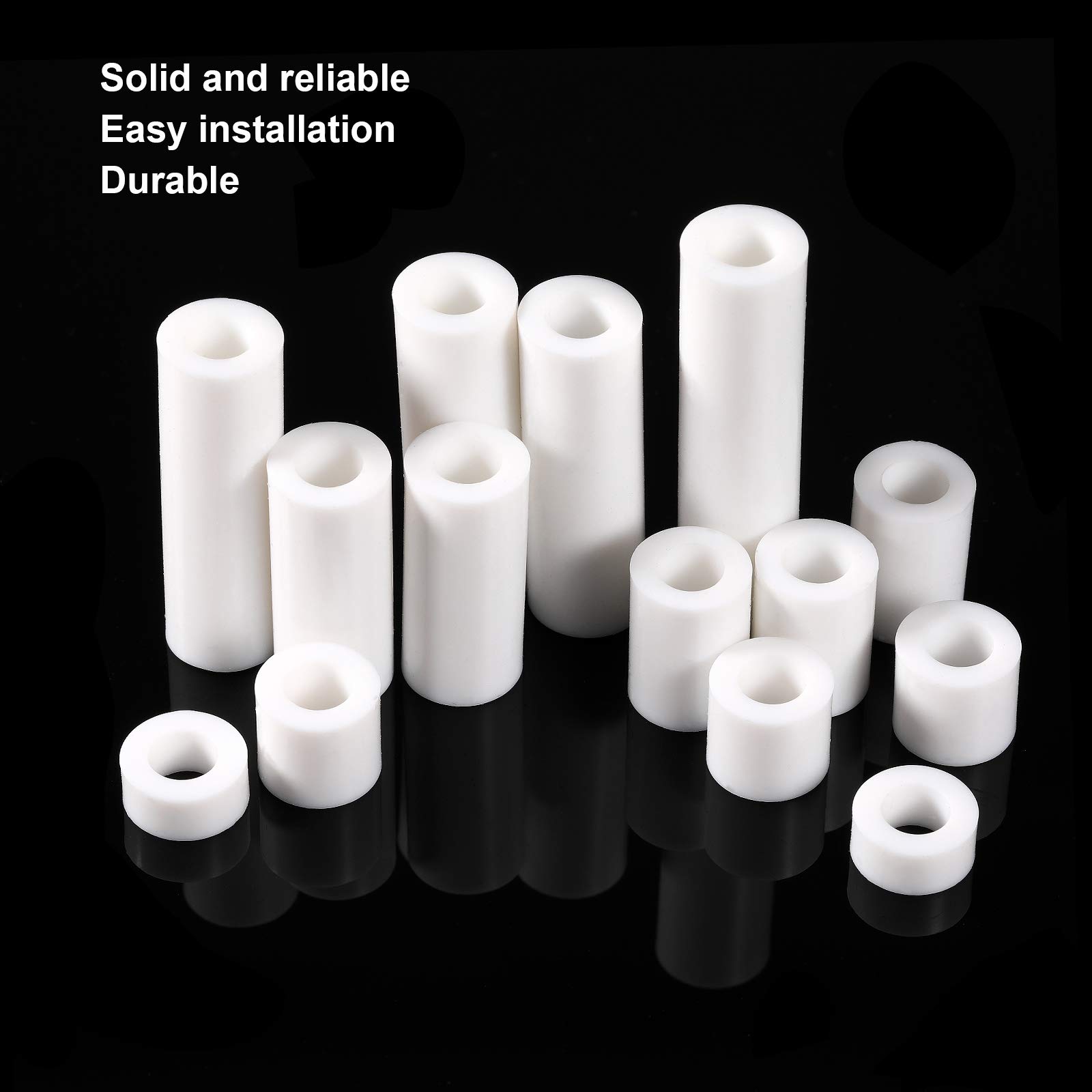 120 Pieces Outlet Screw Spacers White Rubber Round